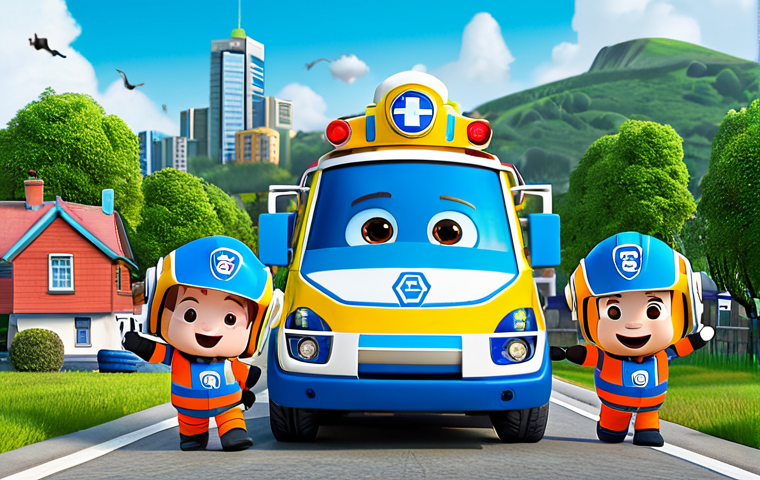 로보카폴리 OST 가사 - Robocar Poli Opening Theme**

"A cheerful and energetic scene depicting Robocar Poli and his team, f...