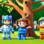 로보카폴리 영어 교육 - Teamwork Rescue**

"A group of fully clothed Robocar Poli characters (Poli, Roy, Amber, Helly) worki...