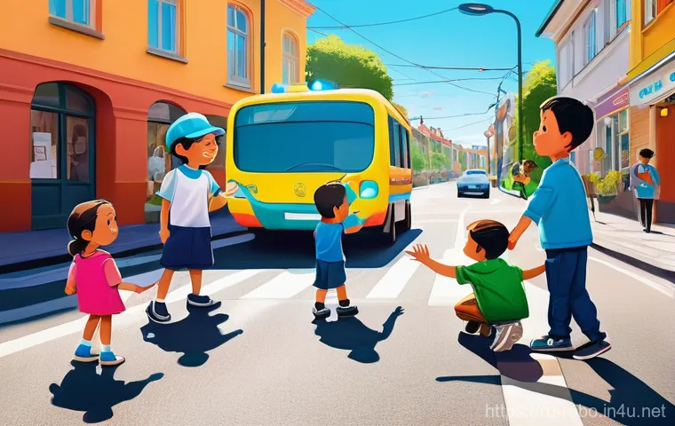 로보카폴리 시청 연령층 - **Prompt 1: Poli Teaches Road Safety**
"A vibrant, sunny street scene in Broomstown. The friendl...