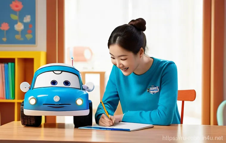 로보카폴리 주제와 어린이 관심 - **Prompt 2: "Learning Safety Through Play with Robocar Poli"**
    "Two children, a boy and a girl a...