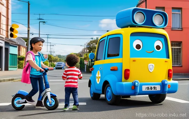 로보카폴리의 영향력 - **Prompt:** A vibrant scene in the bustling town of Broomstown, where the Robocar Poli rescue team i...