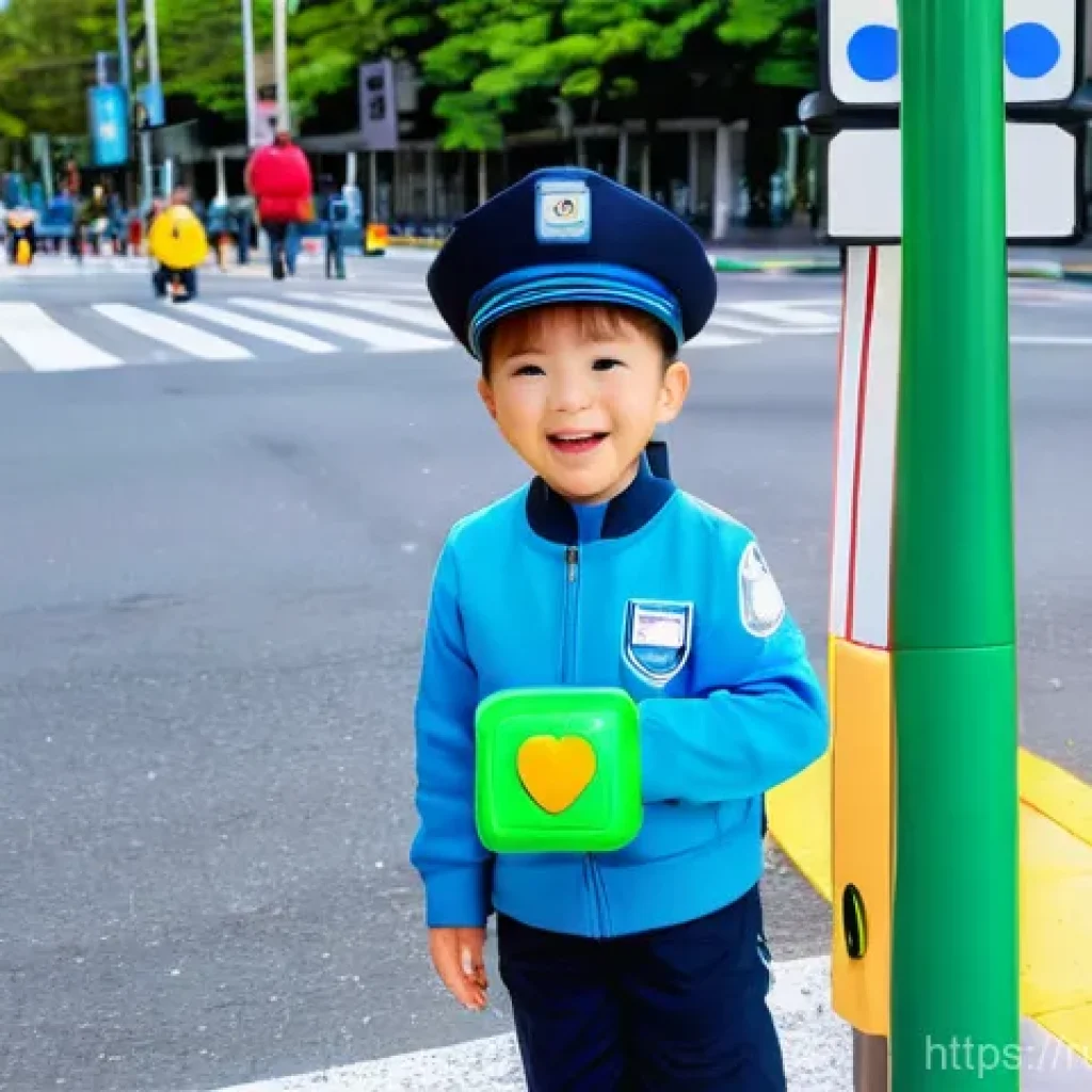 로보카폴리와 어린이 안전 교육 - **Prompt 1: Robocar Poli Teaches Road Safety at a Crosswalk**
An animated scene in a vibrant, cl...