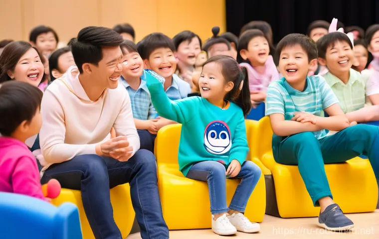로보카폴리 전시회 - A bright, interactive educational setting with Robocar Poli as the central figure, teaching road saf...