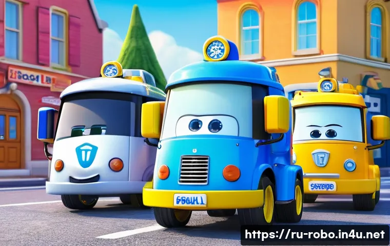 로보카폴리 시즌4 요약 - **Prompt 1: Welcome to Broomstown, Mountain Rescue Team!**
"An animated scene from Robocar Poli,...