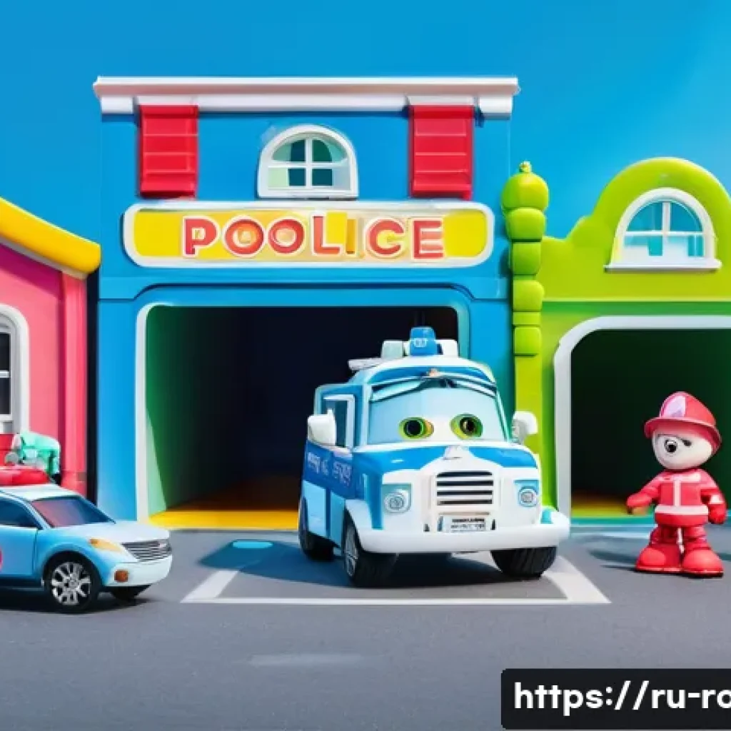 로보카폴리 제작 과정의 디테일 - **Prompt:** A vibrant, animated scene in the cheerful town of Brooms Town. The entire Robocar Poli r...