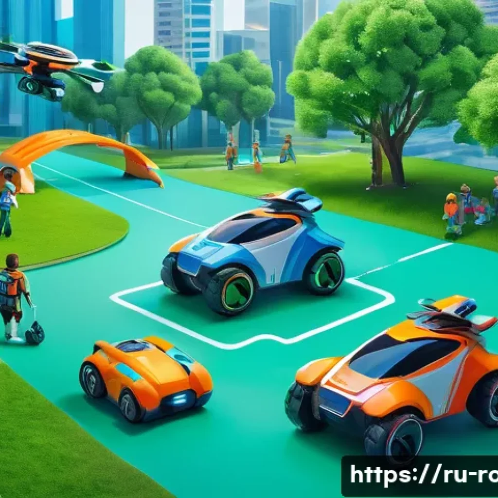로보카폴리 시즌5 출시 정보 - A vibrant and detailed scene featuring a futuristic rescue team composed of colorful robotic vehicle...